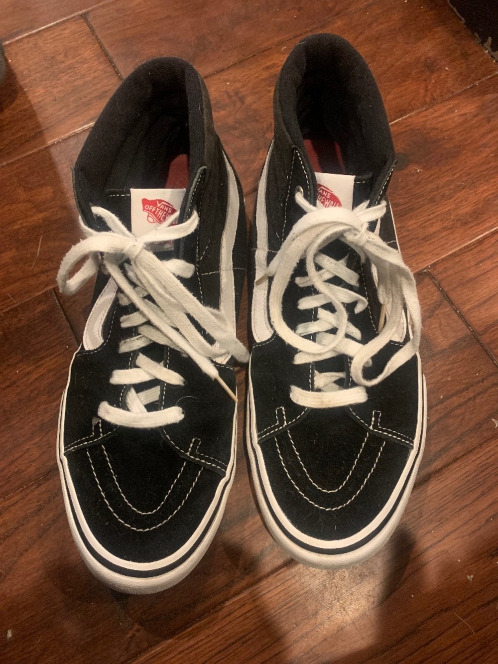 Vans off the wall hi top skater shoes